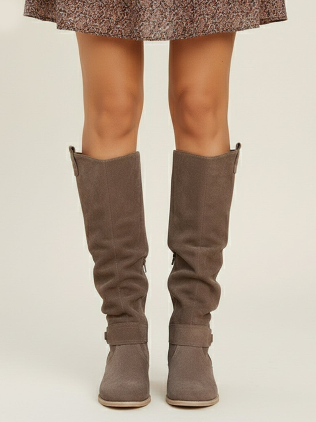Slouchy Suede Knee-High Boots